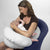 Baby Studio Body Pillow with Chevron Grey Pillow Case