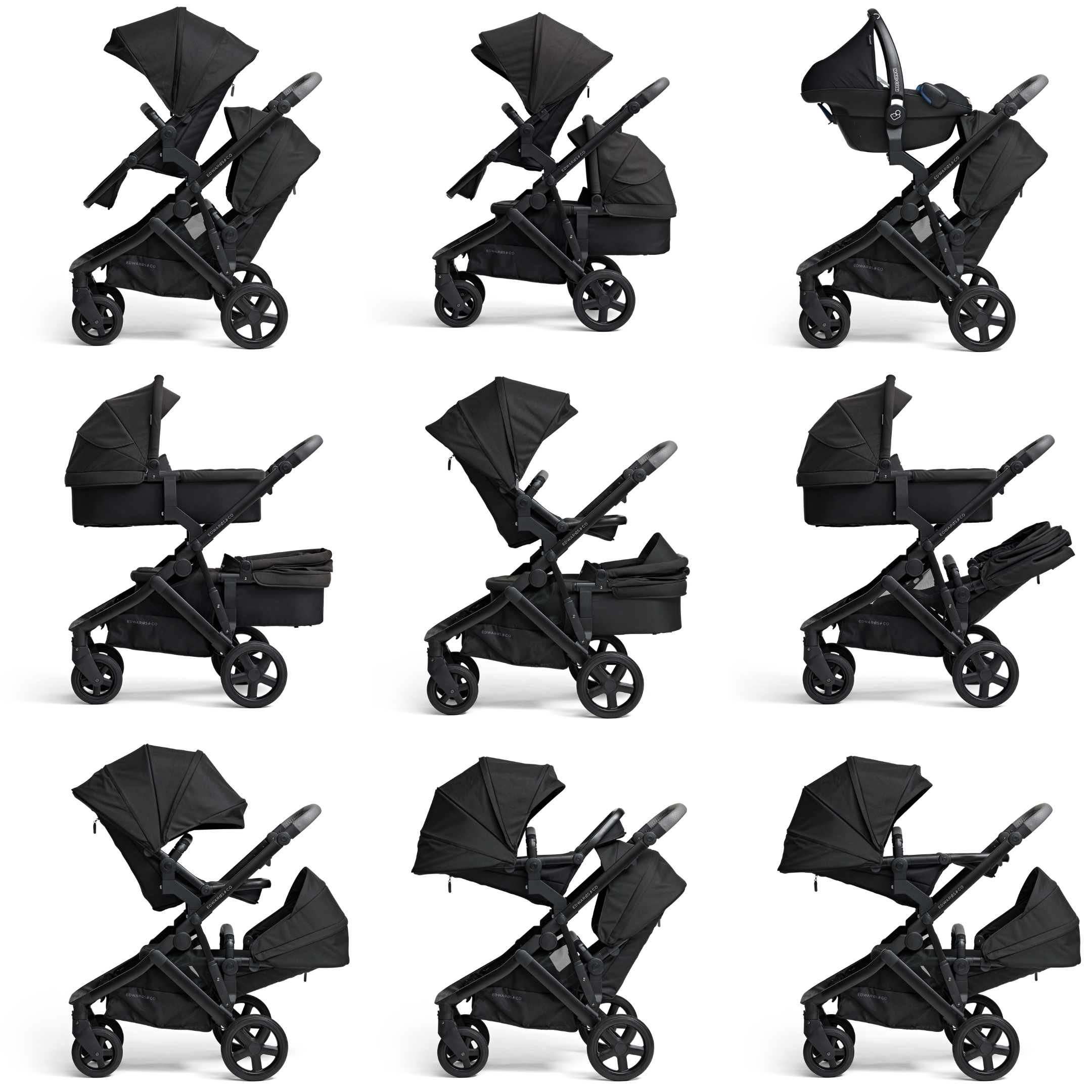 Edwards Co Olive Double Stroller Baby Care Nursery