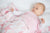 Little Bonbon Cot Blanket 150cm x 100cm - Houndstooth Pink/White
