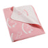 Little Bonbon Cot Blanket 150cm x 100cm Brushed Cotton - Rocking Horse Pink/White
