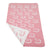 Little Bonbon Cot Blanket 150cm x 100cm Brushed Cotton - Rocking Horse Pink/White