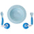 Ezee Reach Stay-Put Cutlery & Bowl - Blue Caterpillar