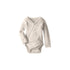 L'oved Baby Organic Long Sleeve Kimono Bodysuit - Beige