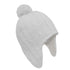 Living Textiles Cable Knit Sherpa Pompom Beanie - Pure White