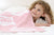 Little Bonbon Baby Blanket 100cm x 80cm - It's A Hoot Pink/White