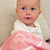Little Bonbon Baby Blanket 100cm x 80cm - Rocking Horse Pink/White