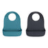 We Might Be Tiny Catchie Bibs® 2.0 - Blue Dusk & Charcoal