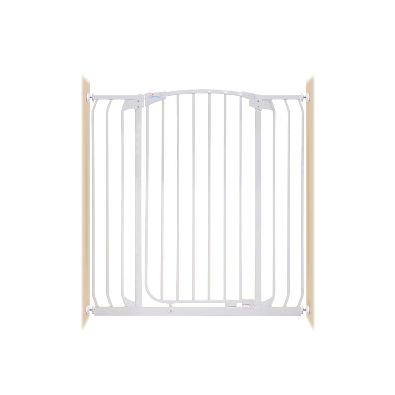 Dreambaby chelsea hallway auto close security gate in white with discount extensions