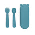 We Might Be Tiny Feedie Fork & Spoon Set - Blue Dusk