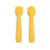 We Might Be Tiny Feedie Fork & Spoon Set - Yellow