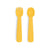 We Might Be Tiny Feedie Fork & Spoon Set - Yellow