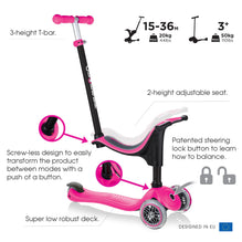 Globber GO UP SPORTY - Deep Pink – Baby Care Nursery