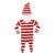 L'oved Baby Organic Holiday Overall & Cap Set - Peppermint