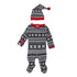 L'oved Baby Organic Holiday Overall & Cap Set - XOX Fair Isle