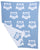 Little Bonbon Baby Blanket 100cm x 80cm - It's A Hoot Blue/White