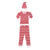 L'oved Baby Organic Holiday Kids L/Sleeve PJ & Cap Set - Peppermint