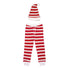 L'oved Baby Organic Holiday Men's PJ Bottoms & Cap Set - Peppermint