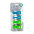 All4Ella Pram Pegs Quad Pack - Blue Green Fluro