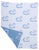 Little Bonbon Baby Blanket 100cm x 80cm - Rocking Horse Blue/White