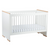 Babyrest Poppy Cot. White/Beech