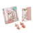 All4Ella 2 Pack Muslin Wraps & 4 Pegs - Pink Flower & Salmon