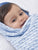 Little Bonbon Baby Shawl Lattice Knit - Powder Blue
